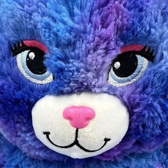 Build a Bear Stars Glow In The Dark Kitty Cat Purple Blue Starry Plush 17" - Picture 2 of 14
